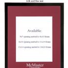 McMaster Embossed Mat and Frame: 5x7 opening in 8x10 mat framed