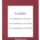 McMaster Embossed Mat: 5x7 opening in 8x10 mat