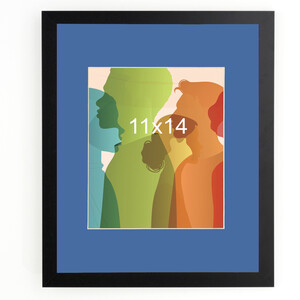 11x14 to 16x20  Langford  Frame with a SKY BLUE matte