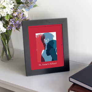 St Anne's embossed silver foil 5x7 to 8x10 RED Matte & Langford Frame 