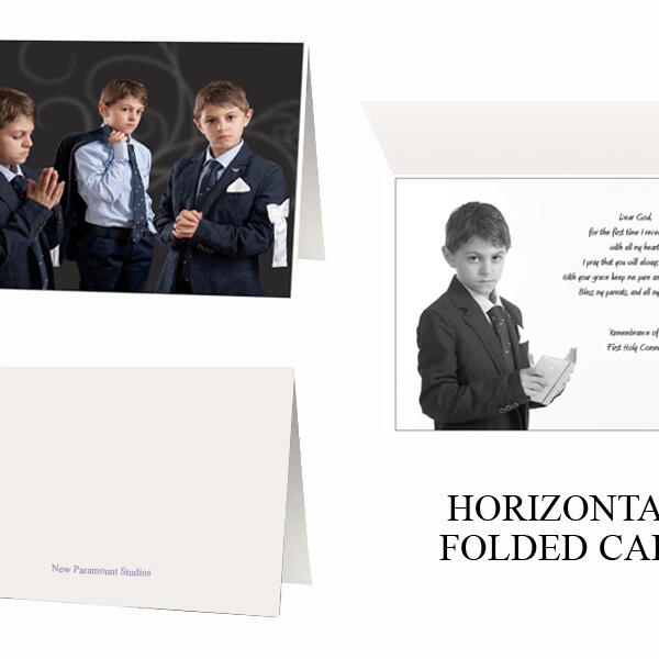 Horizontal Folded Communion Card