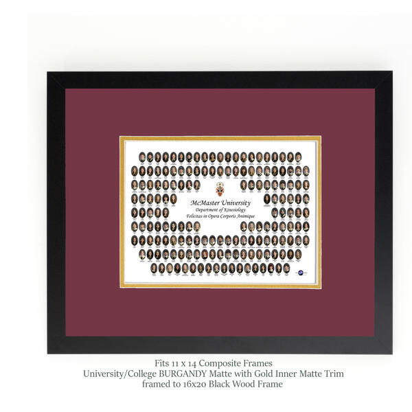 COMPOSITE MAC BURGANDY WITH BLACK 16x20 FRAME